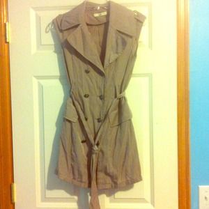 Sleeveless Trench Coat Dress