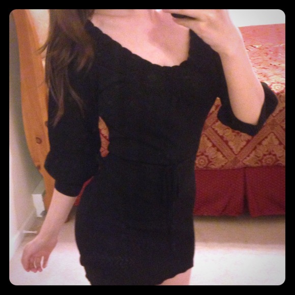 *** SOLD *** Crochet Black Dress or Top