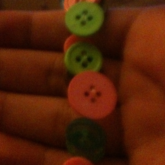 Button Choker Necklace Colorful quirky and kawaii! - Picture 2 of 2