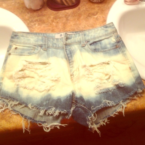 Tie dye high waisted shorts