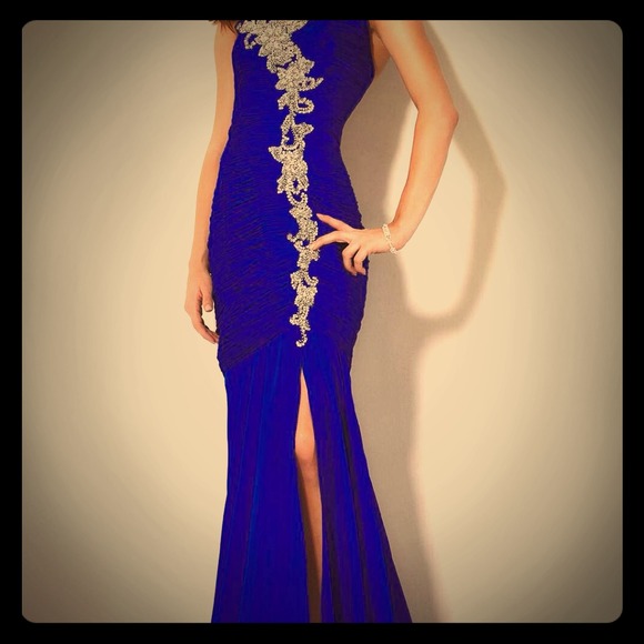 Jovani Royal Blue Prom Dress - Picture 1 of 4