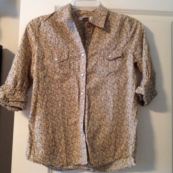 Floral button up Xs