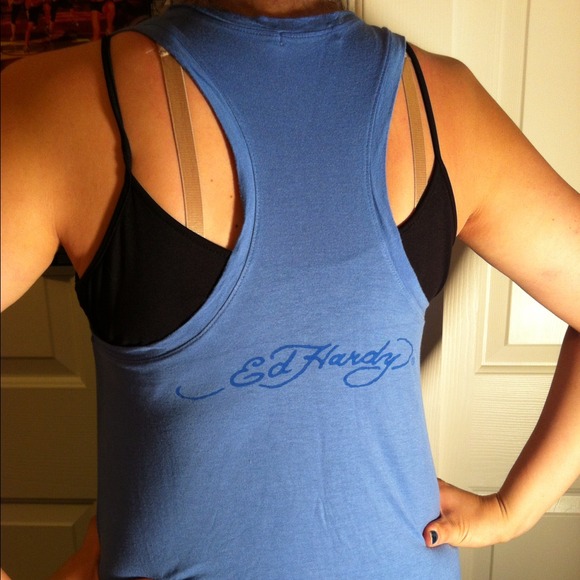 AUTHENTIC Ed Hardy bumble bee tank top - Picture 2 of 3