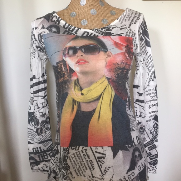 Vogue Newspaper Long Sleeve Top - Picture 2 of 4