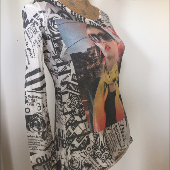 Vogue Newspaper Long Sleeve Top - Picture 4 of 4