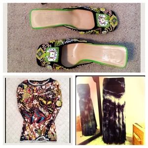 Bundle : JPG top, FENDI shoes, free maxi skirt