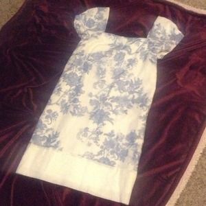 Gap - Soft a white & blue dress