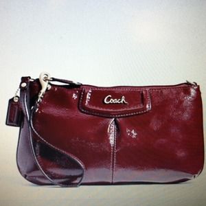 COACH Ashley Patent large wristlet 100% auth NWT!