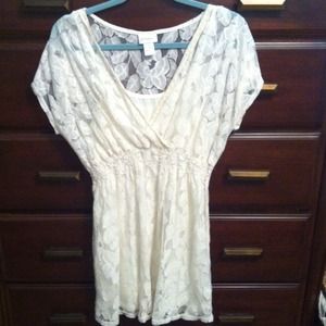 Maternity Motherhood XL Cream Lace Blouse