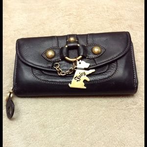 Juicy Couture black leather wallet with Scottie