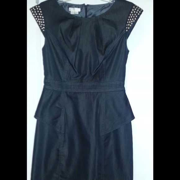 New peplum jean dress with silver stud detailing