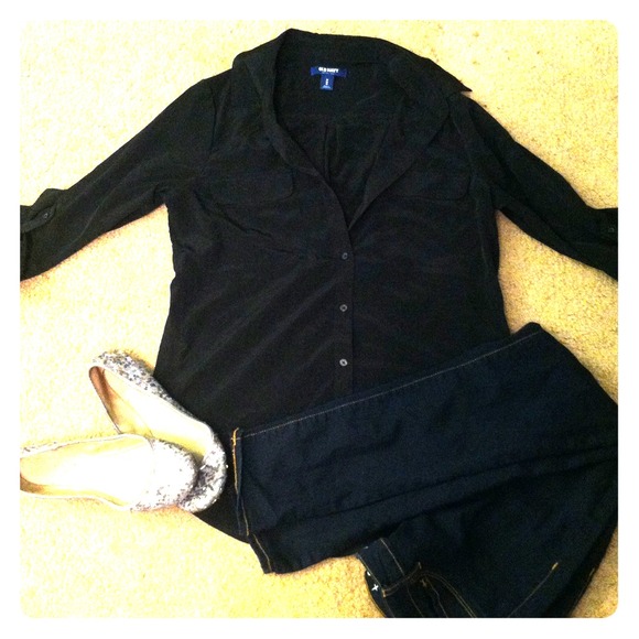 Silky dress shirt