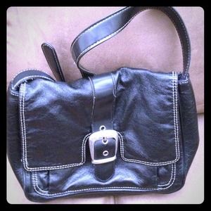 Black leather Nine West purse. Fairly used.