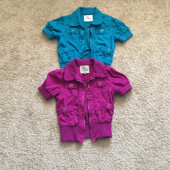 🎀 2 Bundle Fusia and torqoise cover Tops