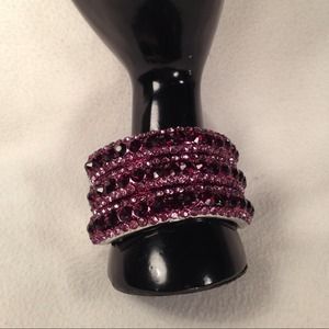 Purple rhinestone bracelet