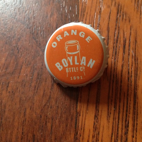 ON HOLD!!! Orange Boylan Bottle Cap Pin.