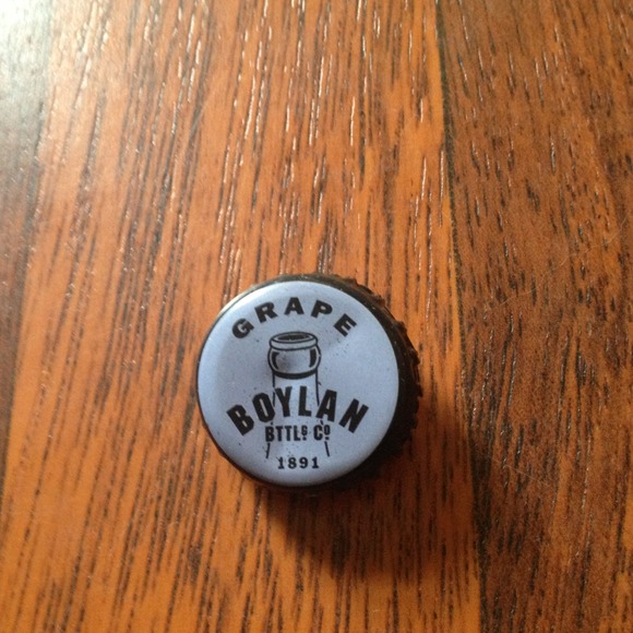 ON HOLD!! Grape Boylan Bottle Cap pin.