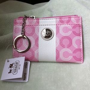 Authentic Coach keychain card/money holder