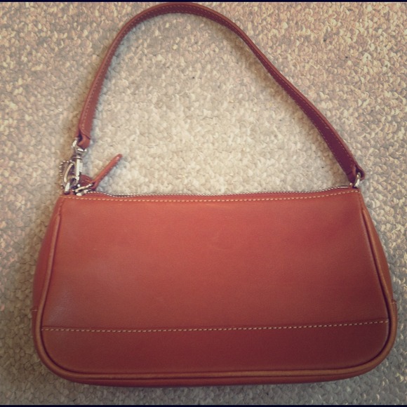 Tan Leather Coach 'Soho Purse' - Clutch size.