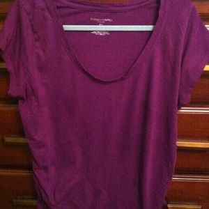 Liz Lange Purple Maternity Shirt