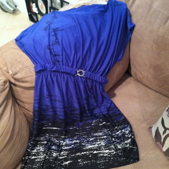 Navy and Black Dress