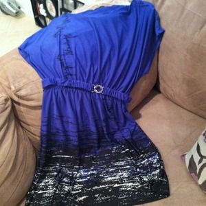 Navy and Black Dress