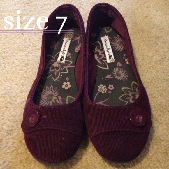 American eagle purple flats