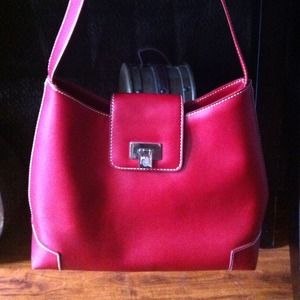 Red Leather Liz Claiborne purse
