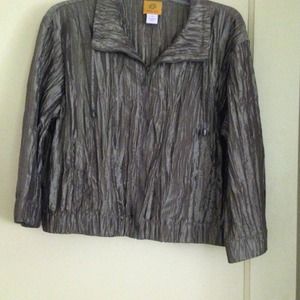 Ruby Red copper crinkle jacket