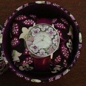 Vera Bradley Plum Petals watch