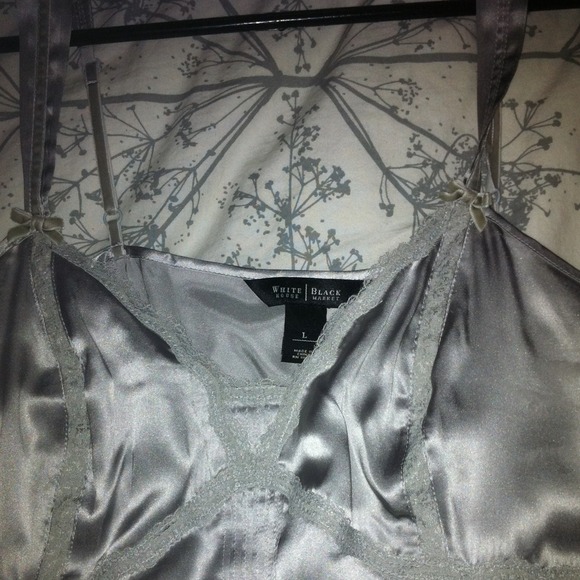 Gray satin cami