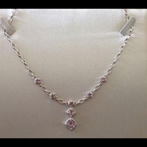 Zales Rose de France Amethyst and Diamond Necklace