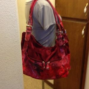 Red and burgundy purse🐞