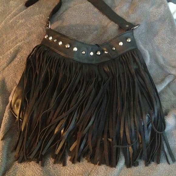 Pocketbook tassels black