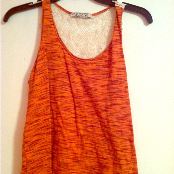 🚨Reduced!!! Orange laced tank - Picture 1 of 2