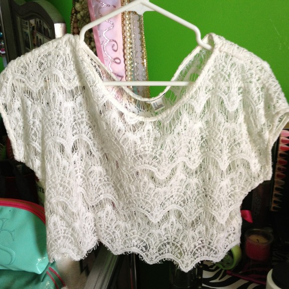 White see through shirt.