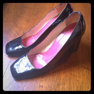 Kate Spade Patent Leather Square Toe Pumps Size 9