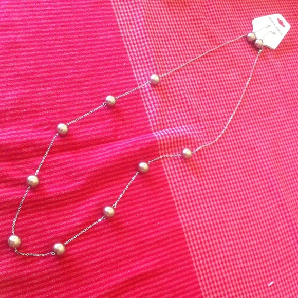 Gold bead necklace with matching earrings set
