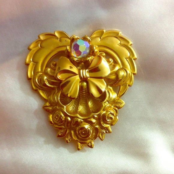 JANE ANGEL PIN BROOCH  SIGNED