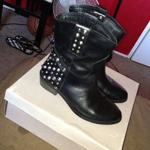 Spiked Studded Out Cow Boy Boots