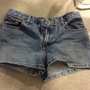 Lei high waisted jean shorts.