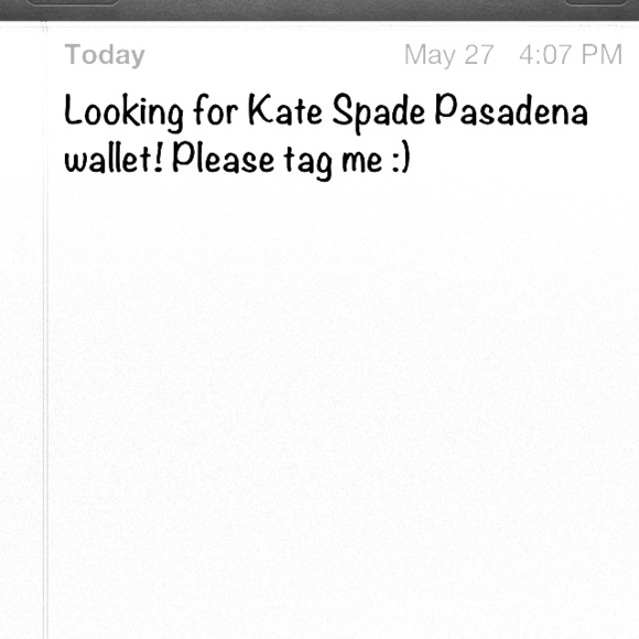 Kate Spade Pasadena wallet needed!