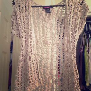 Crochet style cover up jacket