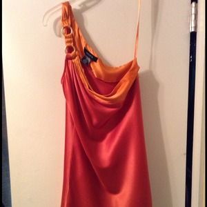 Arden B  silk one shoulder top