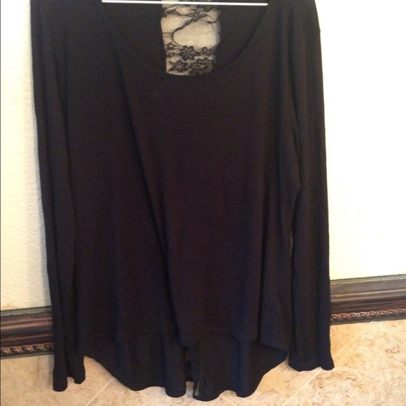 Black high low lace