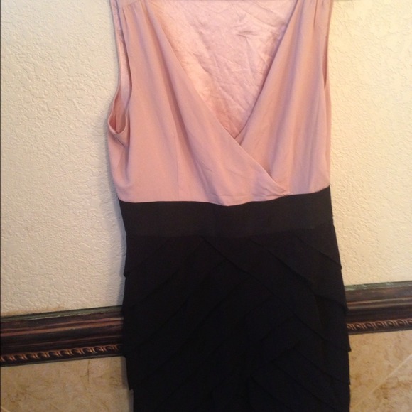 Pink and blank dress