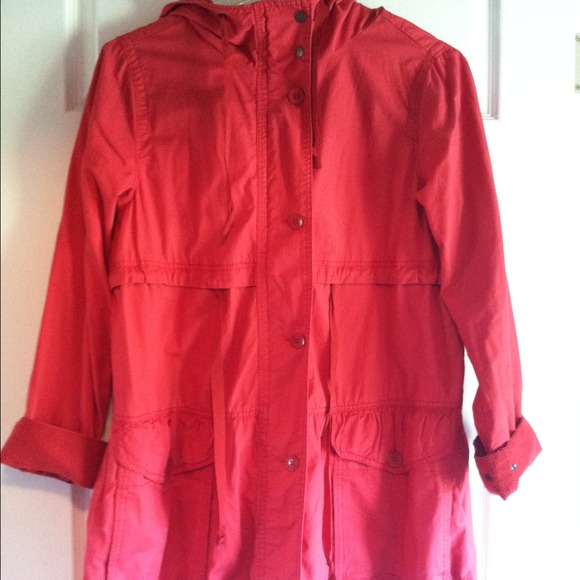 Salmon colored GAP spring jacket