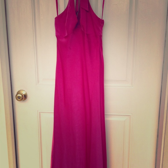 Hot Pink Halter Dress