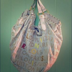 oversized white bag monogram