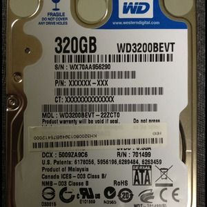 Western Digital Laptop Hard Drive.